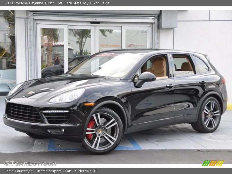Jet Black Metallic / Luxor Beige 2011 Porsche Cayenne Turbo