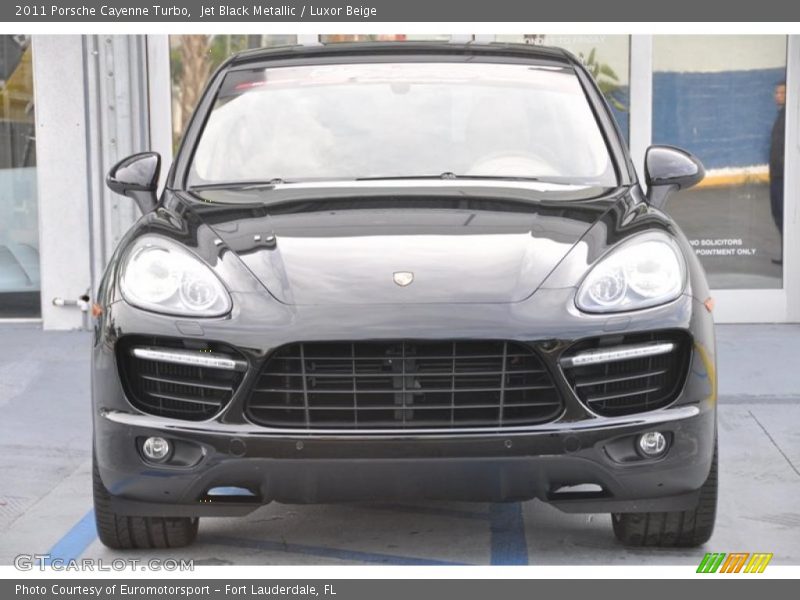 Jet Black Metallic / Luxor Beige 2011 Porsche Cayenne Turbo