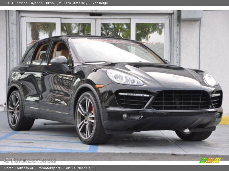 Jet Black Metallic / Luxor Beige 2011 Porsche Cayenne Turbo
