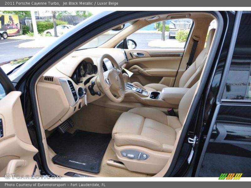 Jet Black Metallic / Luxor Beige 2011 Porsche Cayenne Turbo