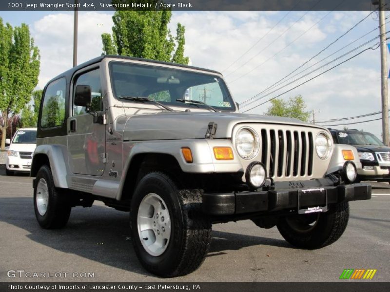 Silverstone Metallic / Agate Black 2001 Jeep Wrangler Sport 4x4