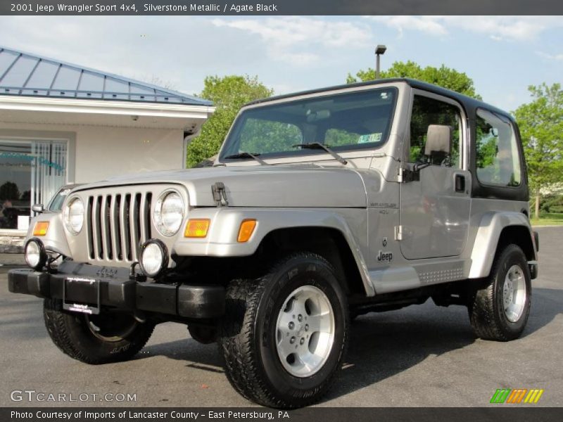 Silverstone Metallic / Agate Black 2001 Jeep Wrangler Sport 4x4