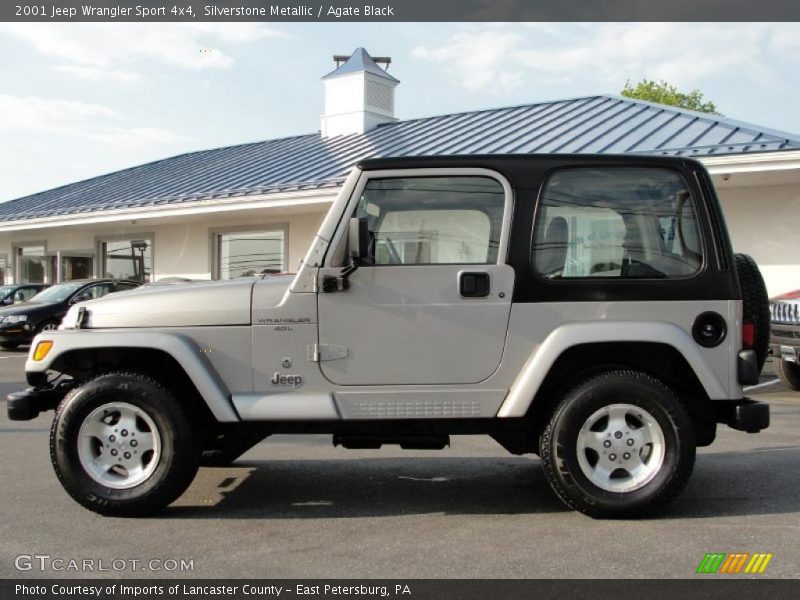 Silverstone Metallic / Agate Black 2001 Jeep Wrangler Sport 4x4