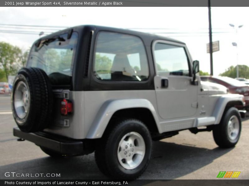 Silverstone Metallic / Agate Black 2001 Jeep Wrangler Sport 4x4