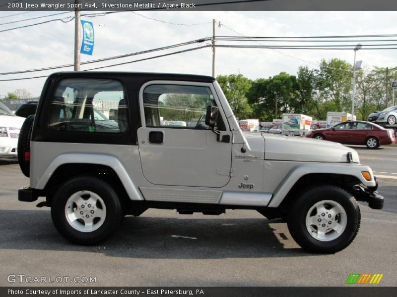 Silverstone Metallic / Agate Black 2001 Jeep Wrangler Sport 4x4