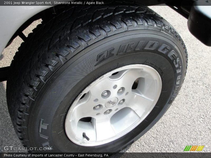 Silverstone Metallic / Agate Black 2001 Jeep Wrangler Sport 4x4