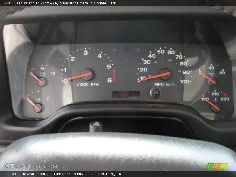 Silverstone Metallic / Agate Black 2001 Jeep Wrangler Sport 4x4
