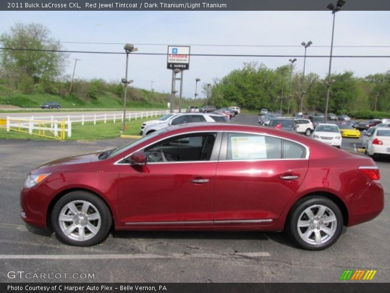 Red Jewel Tintcoat / Dark Titanium/Light Titanium 2011 Buick LaCrosse CXL