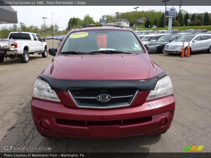 Ruby Red Metallic / Beige 2004 Kia Sorento LX 4WD