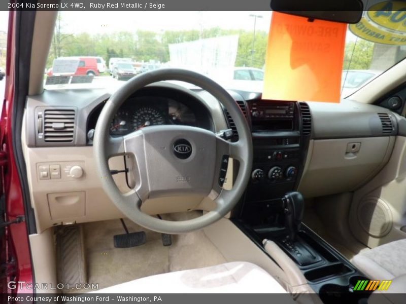 Ruby Red Metallic / Beige 2004 Kia Sorento LX 4WD