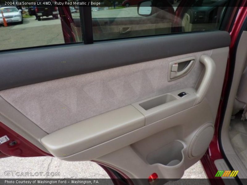 Ruby Red Metallic / Beige 2004 Kia Sorento LX 4WD