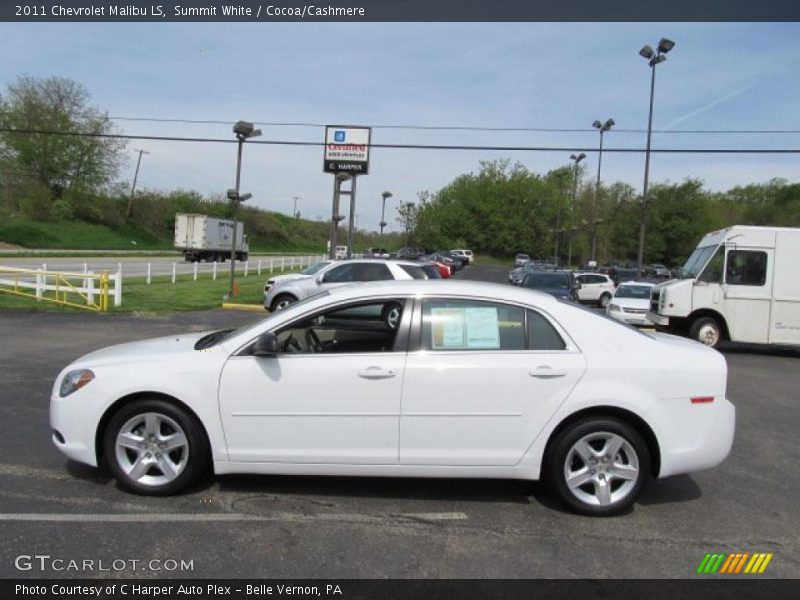 Summit White / Cocoa/Cashmere 2011 Chevrolet Malibu LS