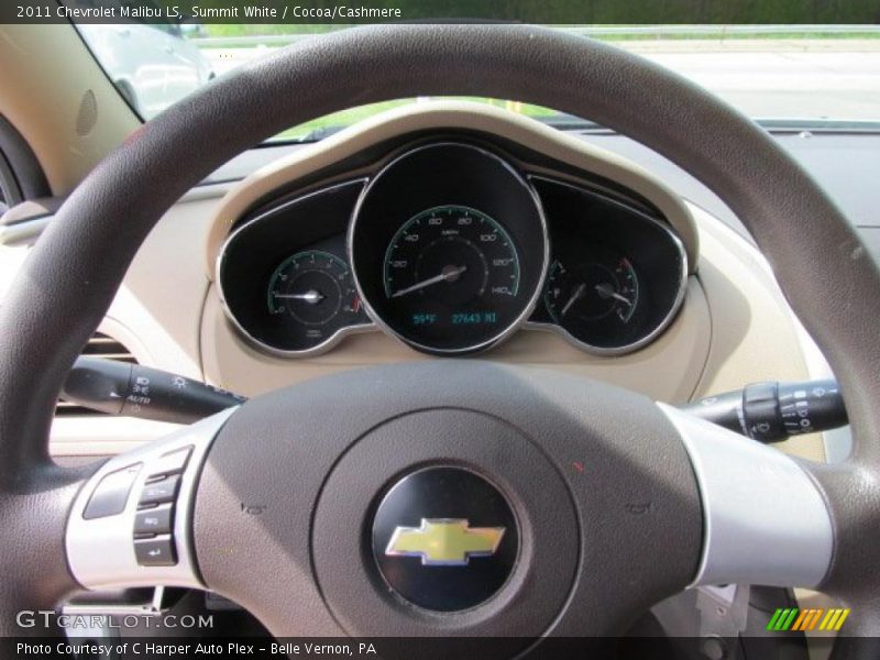 Summit White / Cocoa/Cashmere 2011 Chevrolet Malibu LS