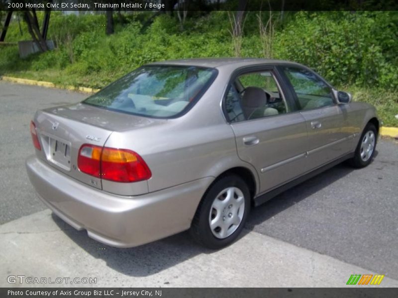 Titanium Metallic / Beige 2000 Honda Civic EX Sedan