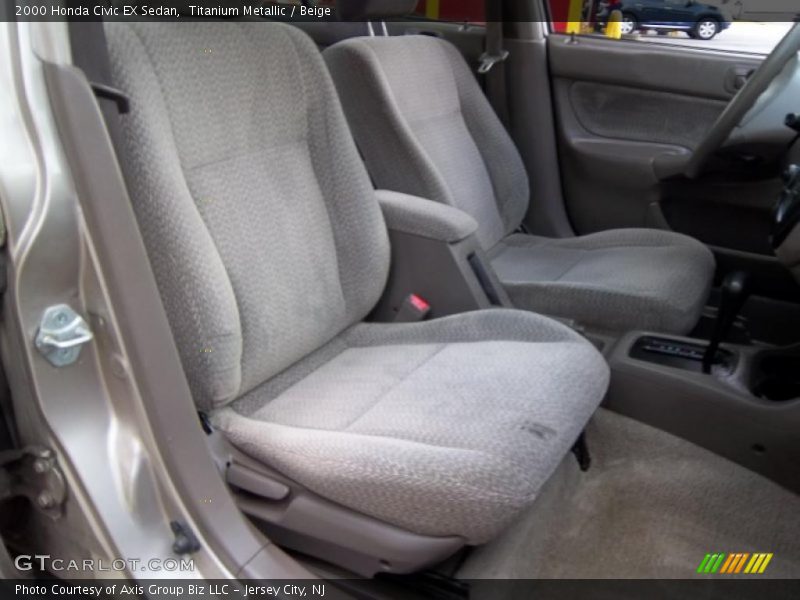 Titanium Metallic / Beige 2000 Honda Civic EX Sedan