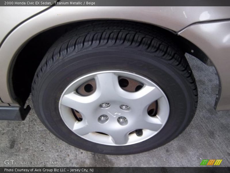 Titanium Metallic / Beige 2000 Honda Civic EX Sedan