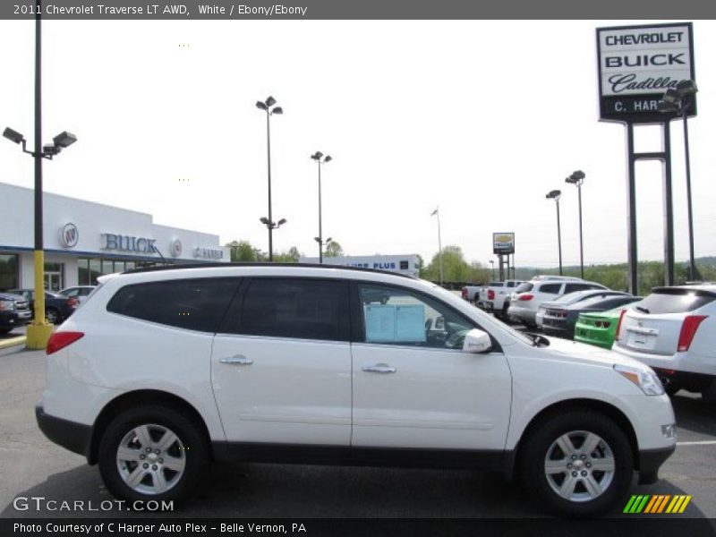 White / Ebony/Ebony 2011 Chevrolet Traverse LT AWD