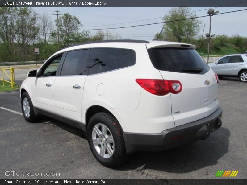 White / Ebony/Ebony 2011 Chevrolet Traverse LT AWD