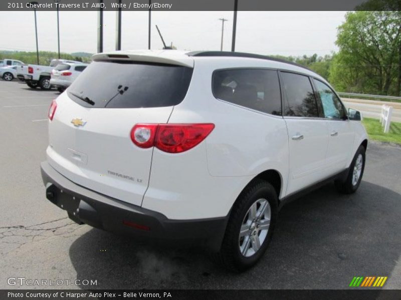 White / Ebony/Ebony 2011 Chevrolet Traverse LT AWD