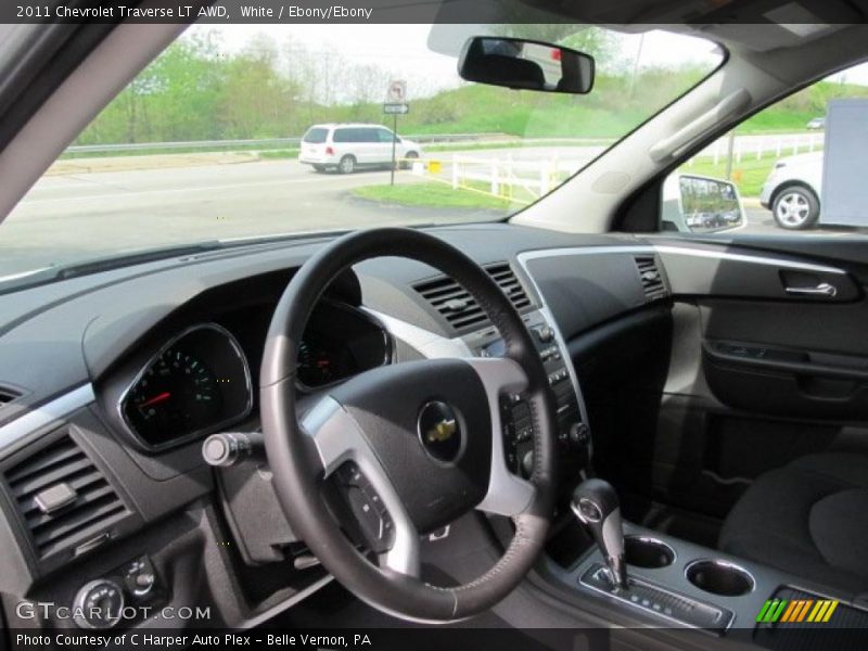 White / Ebony/Ebony 2011 Chevrolet Traverse LT AWD