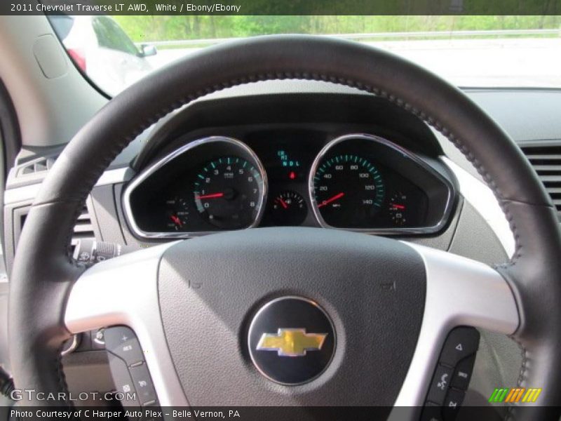 White / Ebony/Ebony 2011 Chevrolet Traverse LT AWD