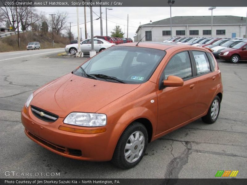 Spicy Orange Metallic / Gray 2005 Chevrolet Aveo LT Hatchback