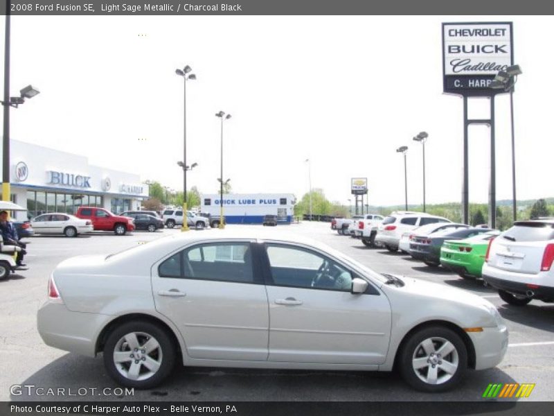 Light Sage Metallic / Charcoal Black 2008 Ford Fusion SE