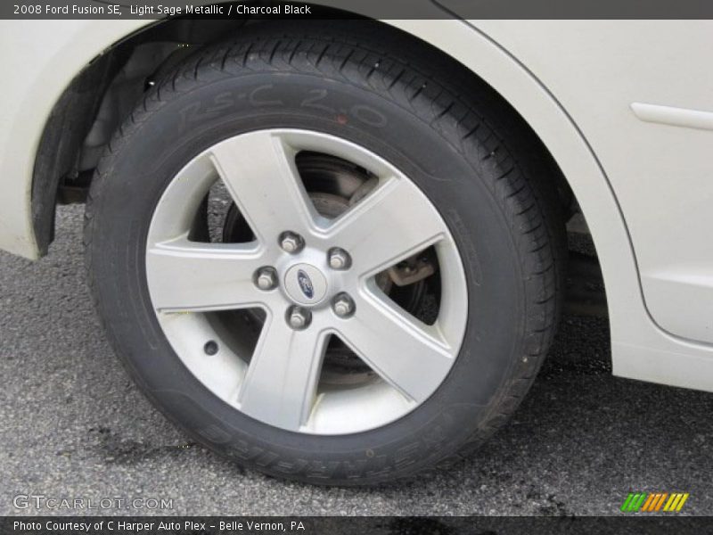 Light Sage Metallic / Charcoal Black 2008 Ford Fusion SE