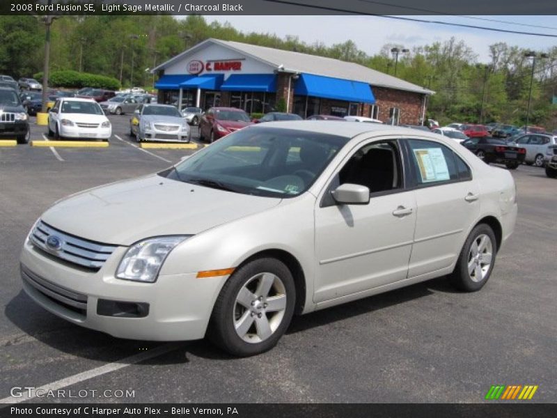 Light Sage Metallic / Charcoal Black 2008 Ford Fusion SE