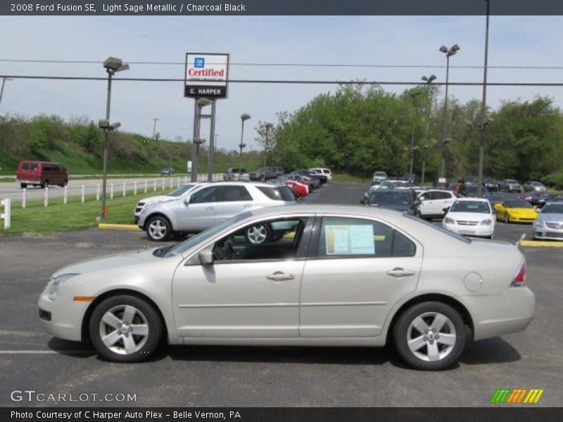 Light Sage Metallic / Charcoal Black 2008 Ford Fusion SE