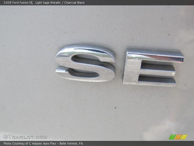 Light Sage Metallic / Charcoal Black 2008 Ford Fusion SE