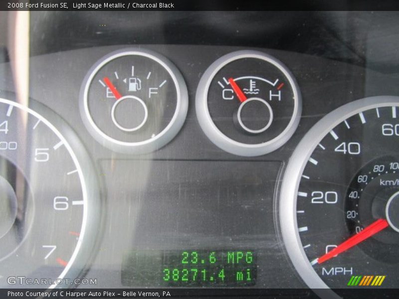 Light Sage Metallic / Charcoal Black 2008 Ford Fusion SE