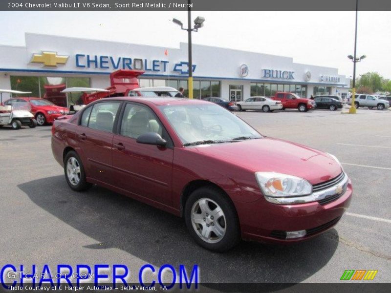 Sport Red Metallic / Neutral 2004 Chevrolet Malibu LT V6 Sedan