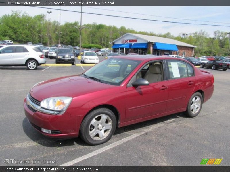 Sport Red Metallic / Neutral 2004 Chevrolet Malibu LT V6 Sedan