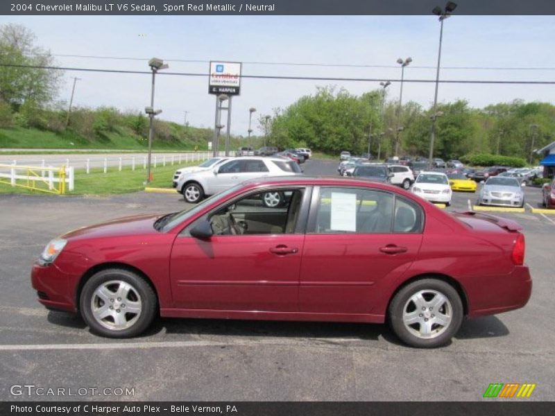 Sport Red Metallic / Neutral 2004 Chevrolet Malibu LT V6 Sedan