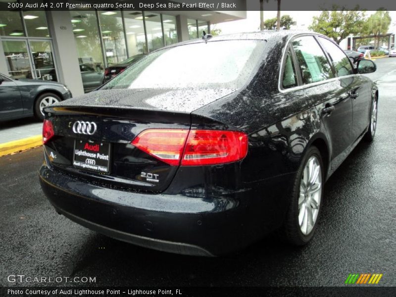 Deep Sea Blue Pearl Effect / Black 2009 Audi A4 2.0T Premium quattro Sedan