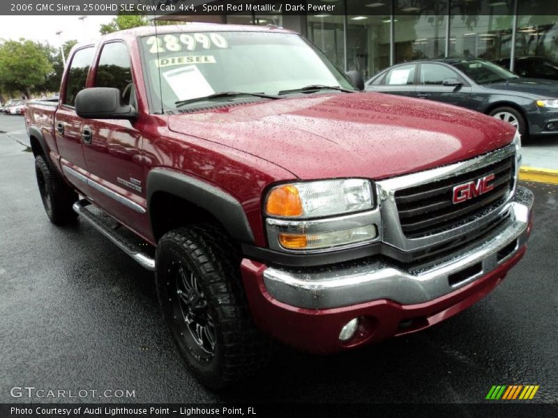 Sport Red Metallic / Dark Pewter 2006 GMC Sierra 2500HD SLE Crew Cab 4x4