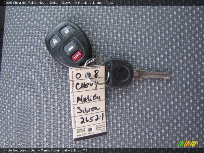 Silverstone Metallic / Titanium Gray 2008 Chevrolet Malibu Hybrid Sedan