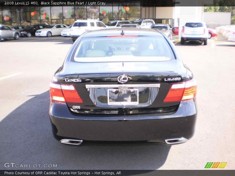 Black Sapphire Blue Pearl / Light Gray 2008 Lexus LS 460