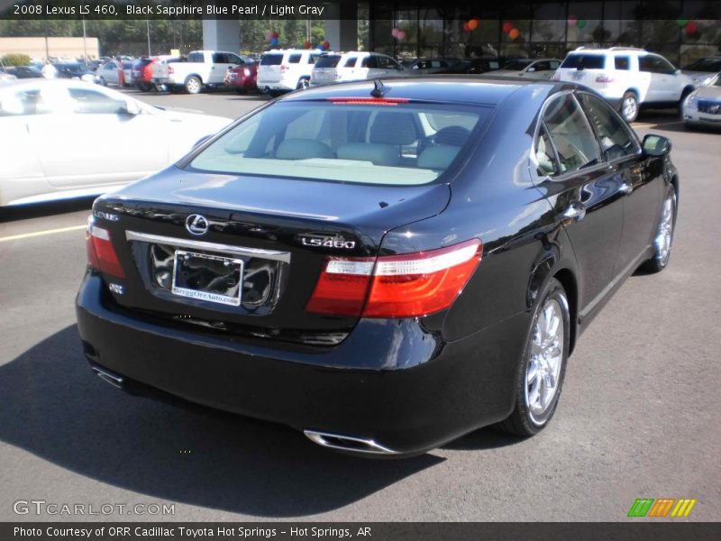 Black Sapphire Blue Pearl / Light Gray 2008 Lexus LS 460