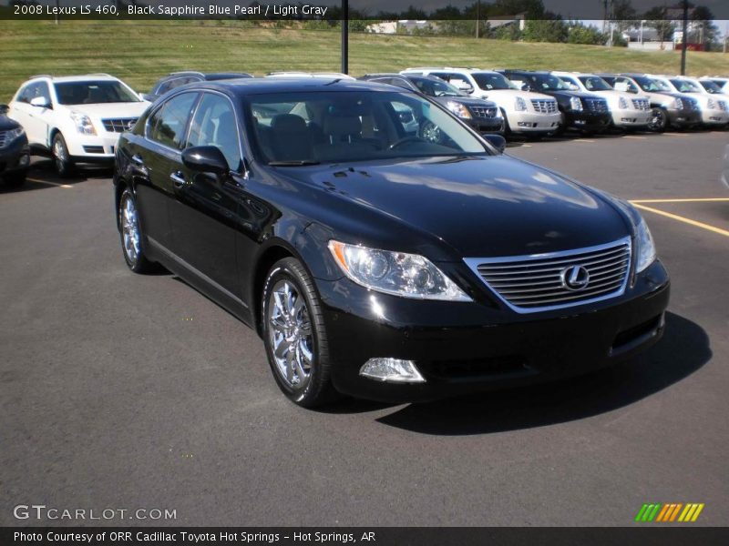 Black Sapphire Blue Pearl / Light Gray 2008 Lexus LS 460