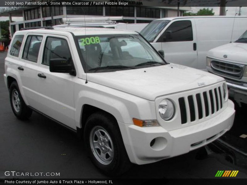 Stone White Clearcoat / Pastel Pebble Beige 2008 Jeep Patriot Sport