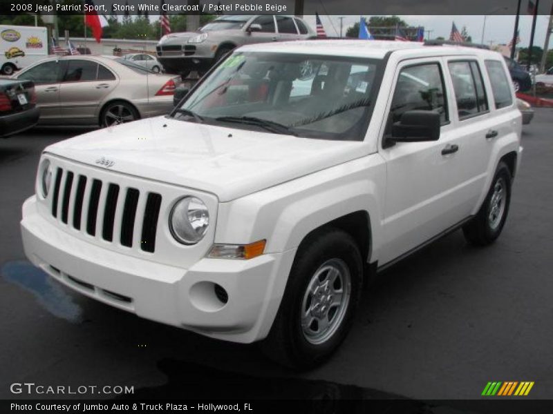 Stone White Clearcoat / Pastel Pebble Beige 2008 Jeep Patriot Sport