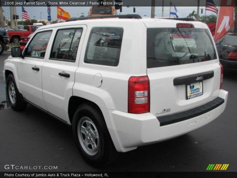 Stone White Clearcoat / Pastel Pebble Beige 2008 Jeep Patriot Sport