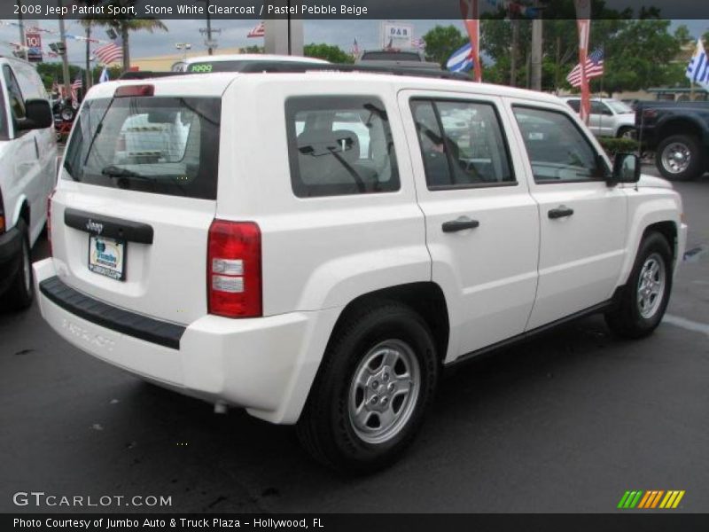 Stone White Clearcoat / Pastel Pebble Beige 2008 Jeep Patriot Sport