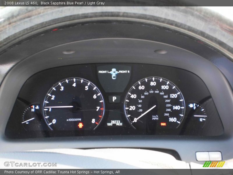 Black Sapphire Blue Pearl / Light Gray 2008 Lexus LS 460