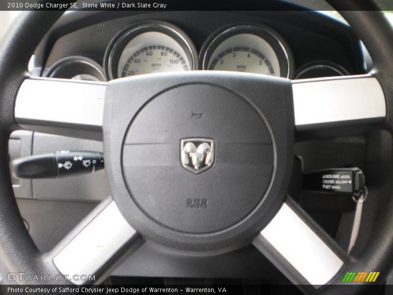 Stone White / Dark Slate Gray 2010 Dodge Charger SE