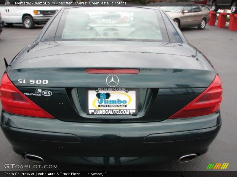 Everest Green Metallic / Stone 2005 Mercedes-Benz SL 500 Roadster