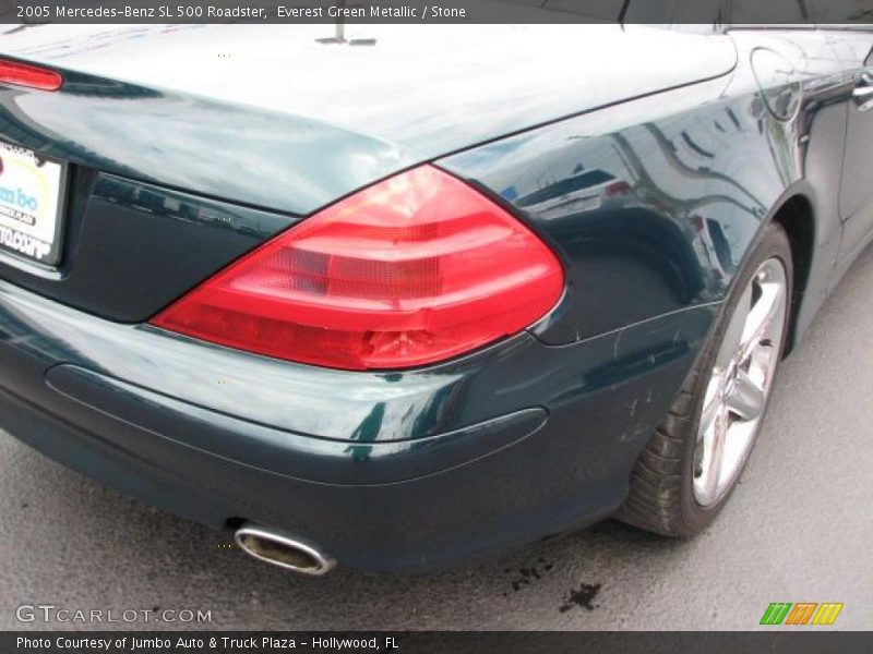 Everest Green Metallic / Stone 2005 Mercedes-Benz SL 500 Roadster