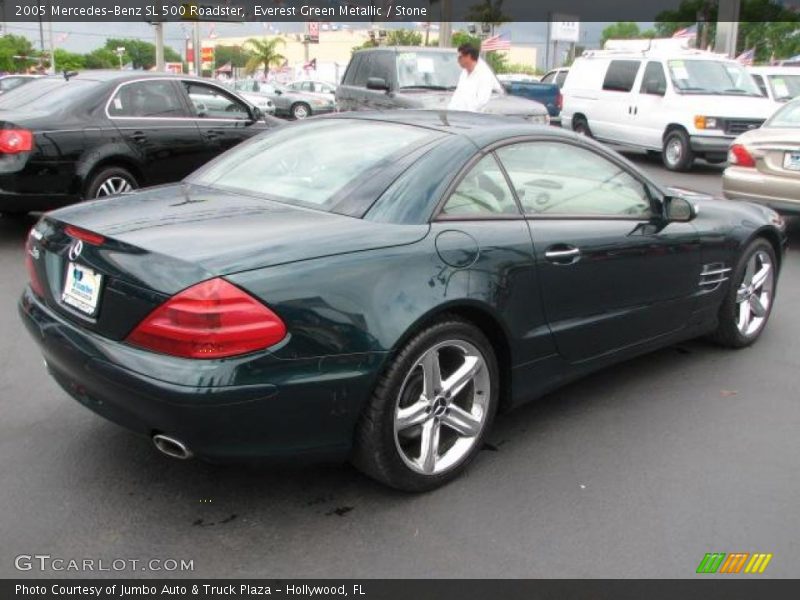 Everest Green Metallic / Stone 2005 Mercedes-Benz SL 500 Roadster